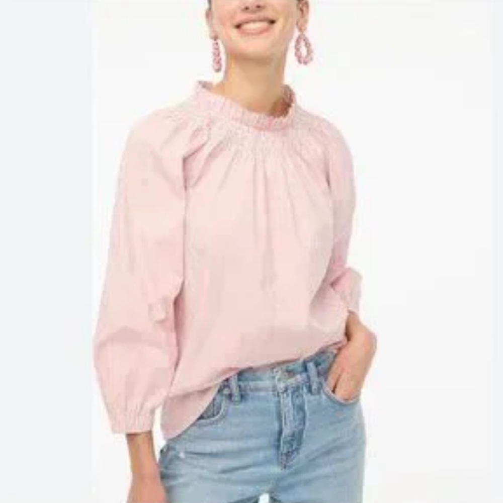 J. Crew Classic Chic effortlessly long sleeve poplin polished everyday blouse